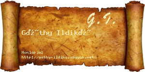 Gáthy Ildikó névjegykártya